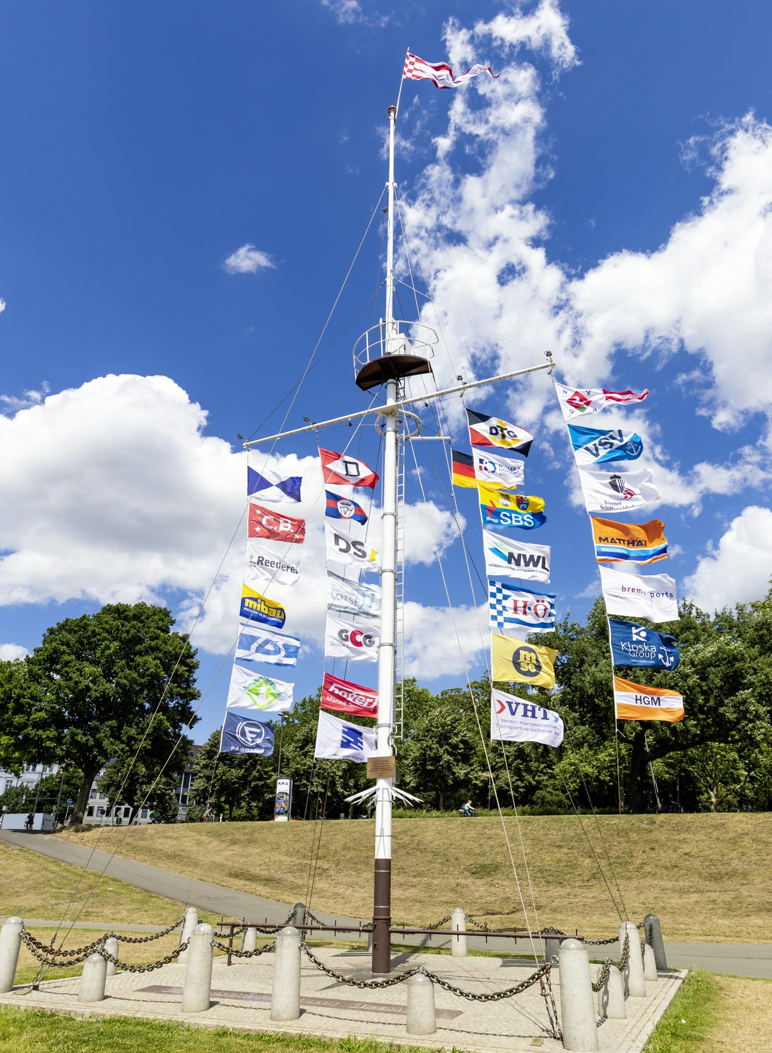 Flaggenmast Binnenschifferverein Bremen